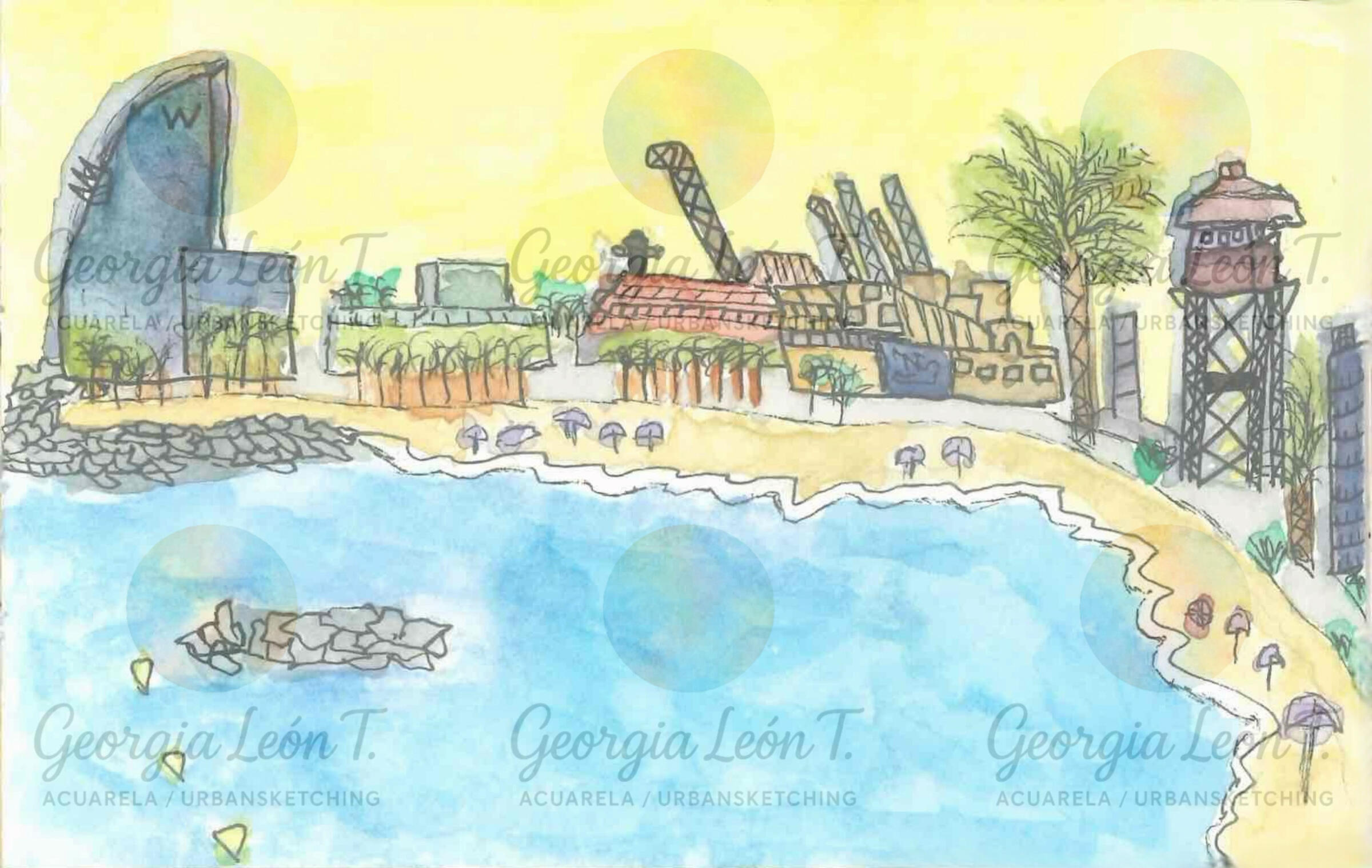 El latir pausado del mar y la ciudad © Georgia León T.